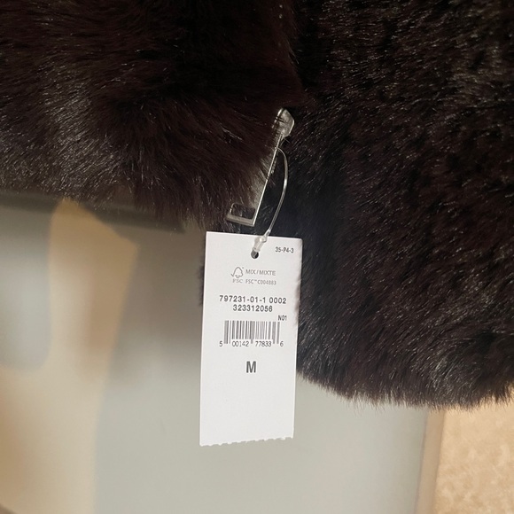 100% Recycled Relaxed Faux-Fur Jacket M - Picture 4 of 6